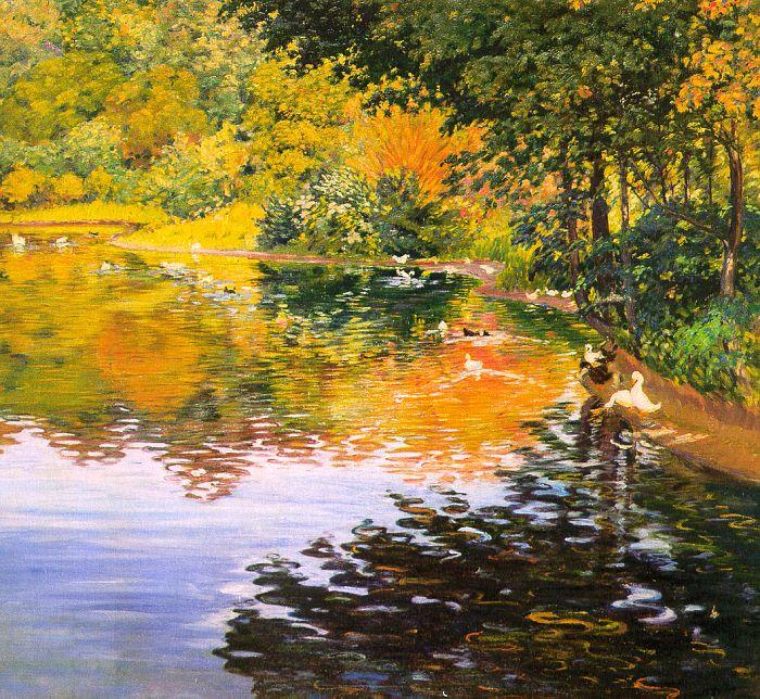 Clark, Kate Freeman Mill Pond- Moors Mill China oil painting art